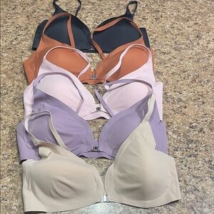 Elegant Women's Bra Set - Black, Brown, Pink, Purple, Cream Womens Medium